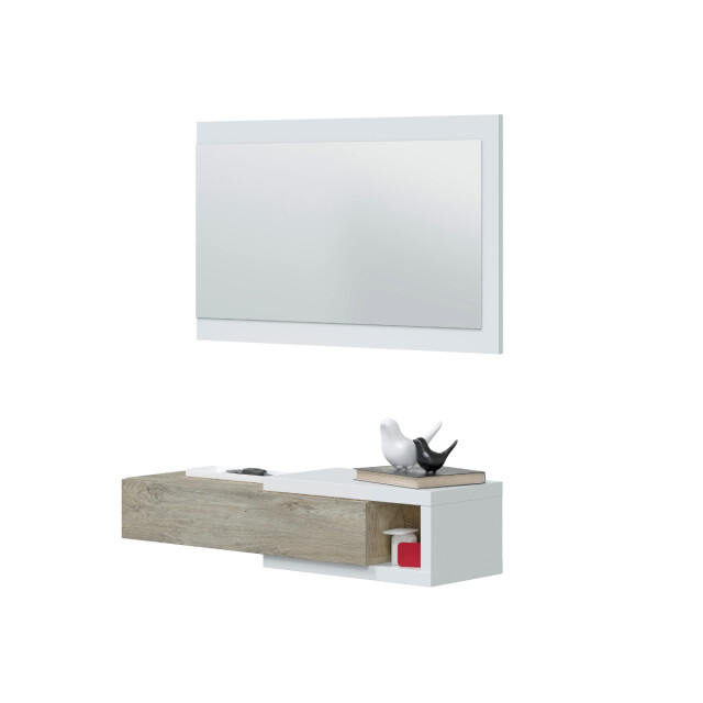 CaliCosy Hangende console omkeerbaar met 1 lade en 1 spiegel l95 cm noon 2982042 large