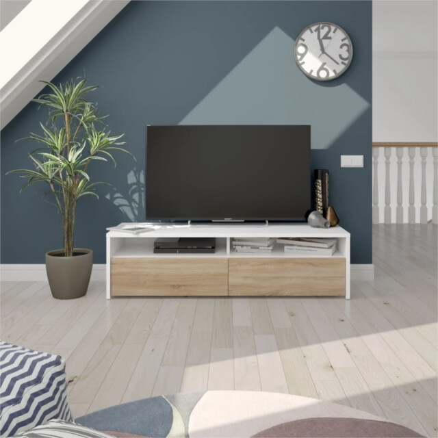CaliCosy Tv-meubel met 2 openslaande deuren en 2 opbergvakken kioto l130 cm 2929799 large