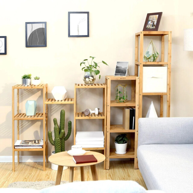 CaliCosy Badkamerrek met 5 planken h146 cm 2929519 large