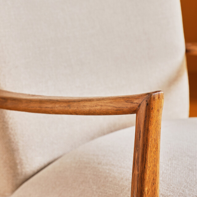 Signature Fauteuil van eikenhout en linnen, jacques 2931759 large