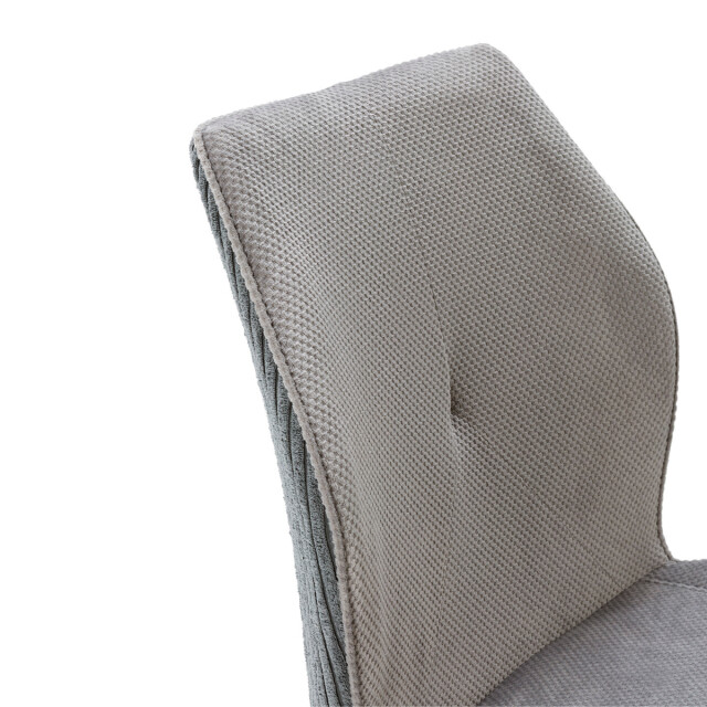 CaliCosy Set van 2 stoelen in stof met zwarte metalen poten l45 cm adaya 3078567 large