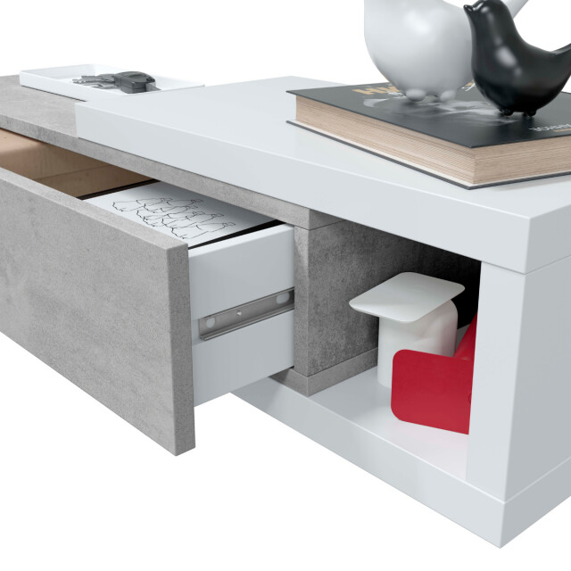 CaliCosy Hangende console omkeerbaar met 1 lade en 1 spiegel l95 cm noon 2982043 large