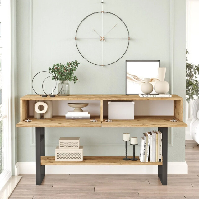 CaliCosy Console met 2 klepdeuren en 1 plank in atlantische den decor l138,8 cm 3042292 large
