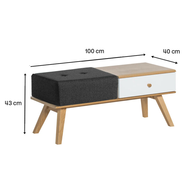 CaliCosy Bank met lade en kussen l100 x h43 x p40 cm 2937164 large