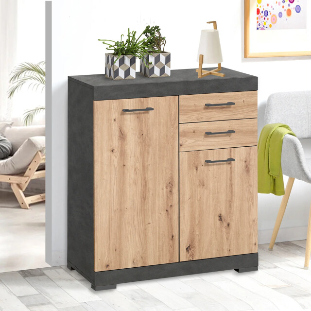 CaliCosy Dressoir met 2 deuren en 2 laden l80cm bristol 2937005 large