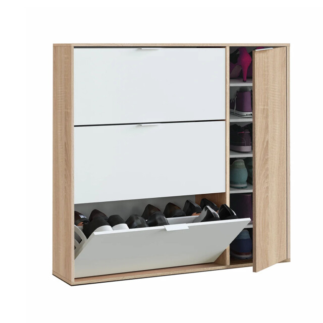 CaliCosy Schoenenkast met 3 kleppen en 1 deur 30 paar l106 cm 2936944 large