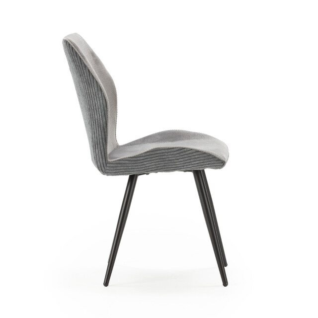 CaliCosy Set van 2 stoelen in stof met zwarte metalen poten l45 cm adaya 3078567 large