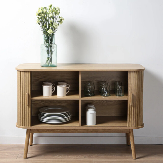 CaliCosy Buffet houtdecor 2 schuifdeuren vintage l110cm 2930320 large