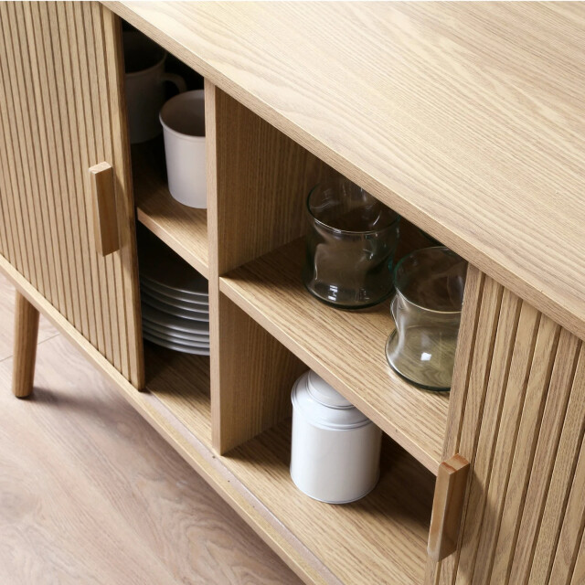CaliCosy Buffet houtdecor 2 schuifdeuren vintage l110cm 2930320 large