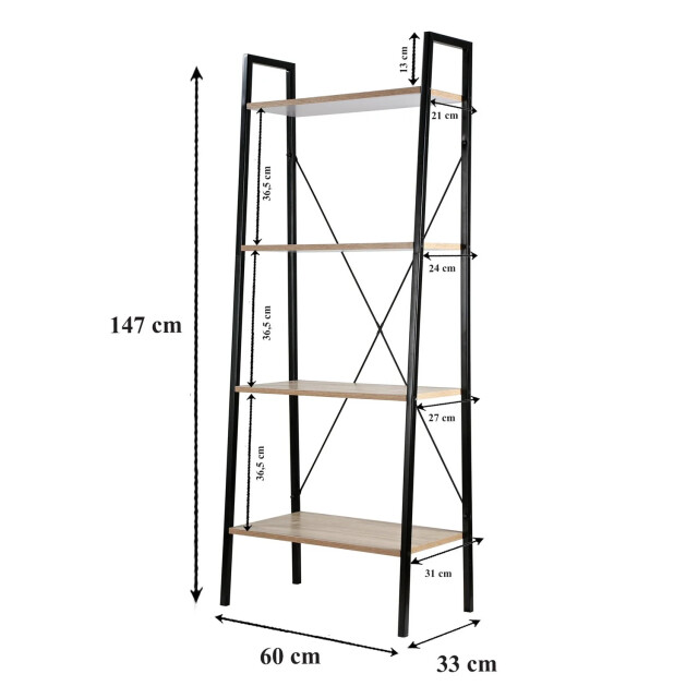 CaliCosy Industriële stijl 4 laags opbergrek 2929200 large