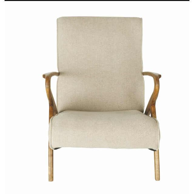 Signature Fauteuil van eikenhout en linnen zitting jean 2931760 large