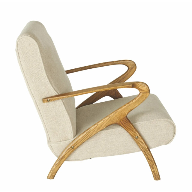 Signature Fauteuil van eikenhout en linnen zitting jean 2931760 large