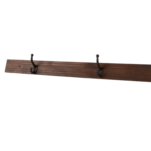 Clayre & Eef Wandkapstok 4 haken ski 170x8x12 cm hout metaal 3169109 large