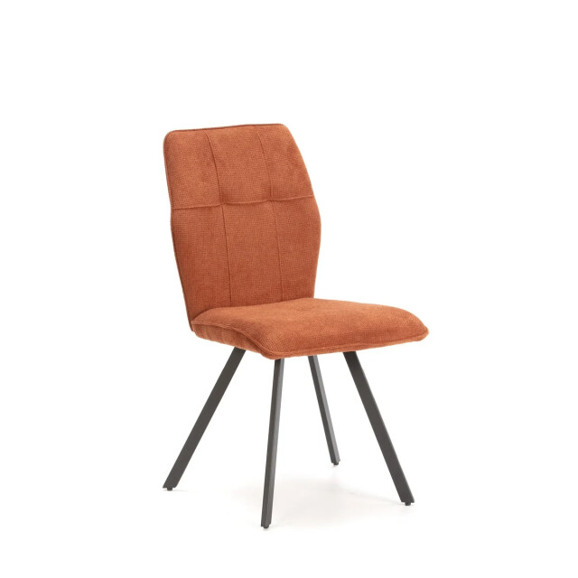 CaliCosy Set van 4 stoelen in stof met zwarte metalen poten l47 cm mery 3078754 large