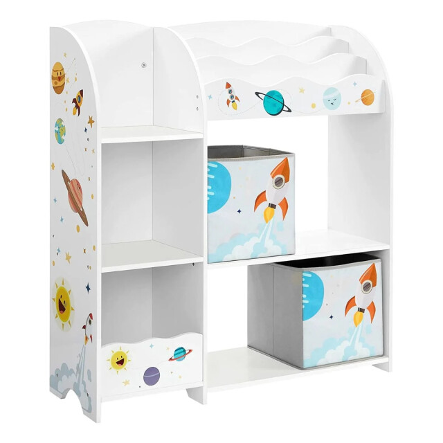 CaliCosy Kinderboekenkast met boekenplank en 2 opbergbakken 2930200 large