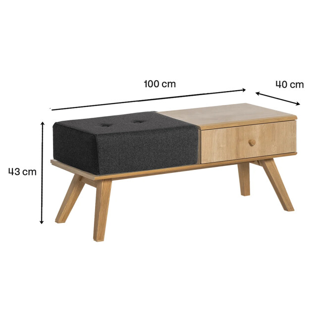 CaliCosy Bank met lade en kussen l100 x h43 x p40 cm 2937165 large