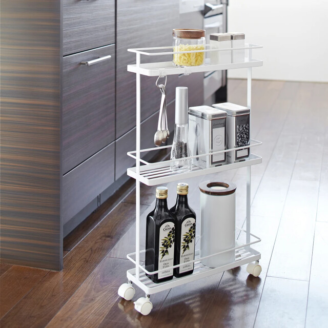 CaliCosy Dienstwagen van wit staal op wielen l38 cm 2929440 large