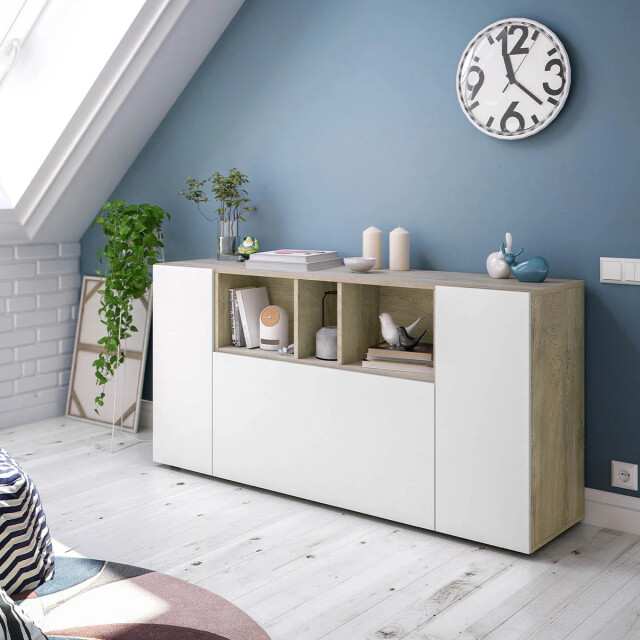 CaliCosy Buffetkast met 3 deuren en 3 niches l150 cm tamiko 2937026 large