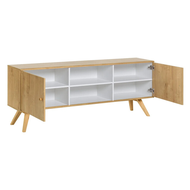 CaliCosy Buffet met 2 deuren en centrale plank l179,5 cm nature 2936926 large