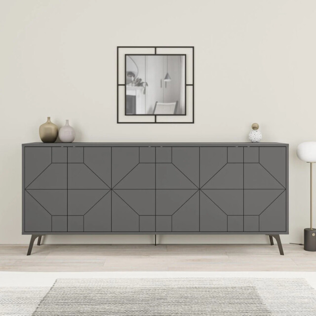 CaliCosy Buffet 6 deuren antraciet l184 cm dune 2930761 large