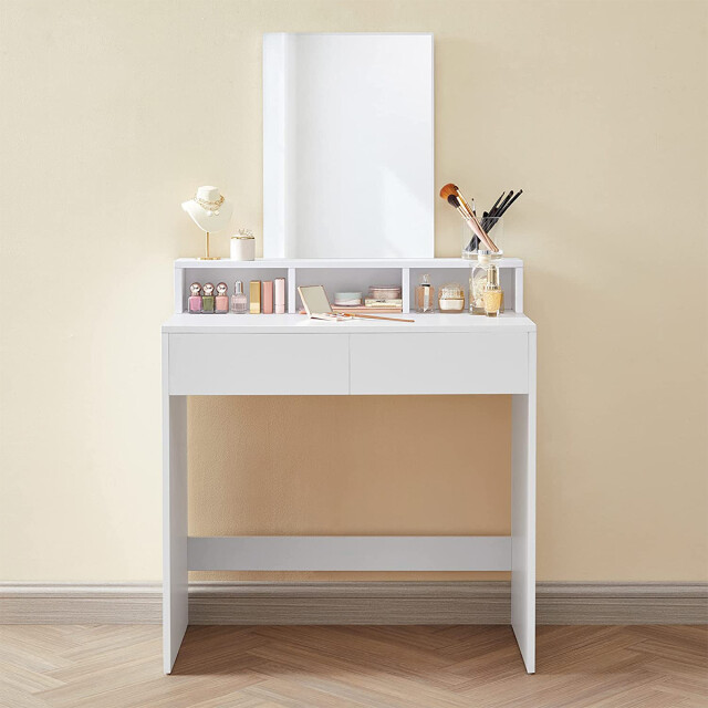 CaliCosy Kaptafel wit met 1 spiegel en 2 laden l80 x h140 cm 2930001 large
