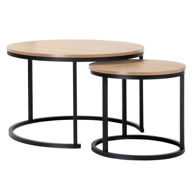 CaliCosy Set van 2 nestende ronde salontafels l70 cm 3083639 large