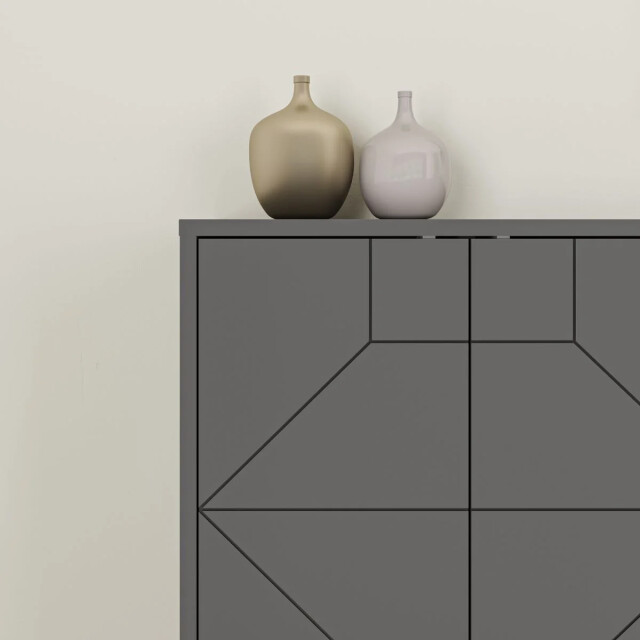 CaliCosy Buffet 6 deuren antraciet l184 cm dune 2930761 large