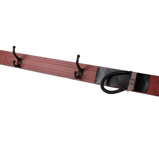 Clayre & Eef Wandkapstok 4 haken ski 172x8x12 cm hout metaal 3169110 large