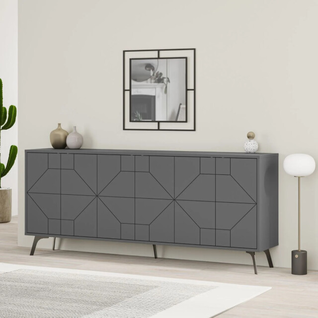 CaliCosy Buffet 6 deuren antraciet l184 cm dune 2930761 large