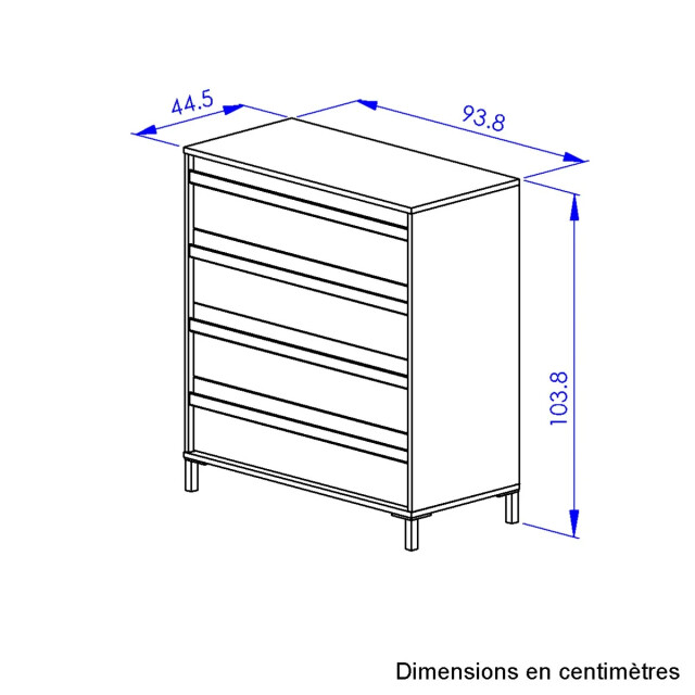 CaliCosy Commode met 4 laden mimizan gemaakt in frankrijk 2929781 large