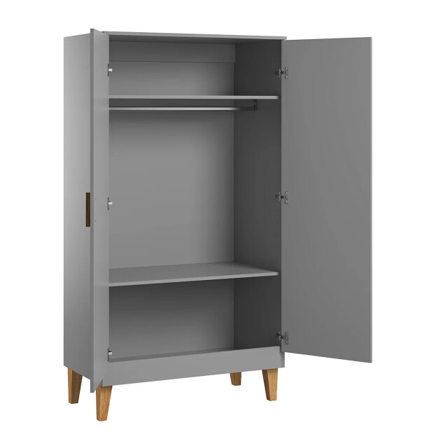 CaliCosy Kast met 2 deuren, 2 planken en 1 kledingstang l100 x h186.5 cm lounge 2937586 large