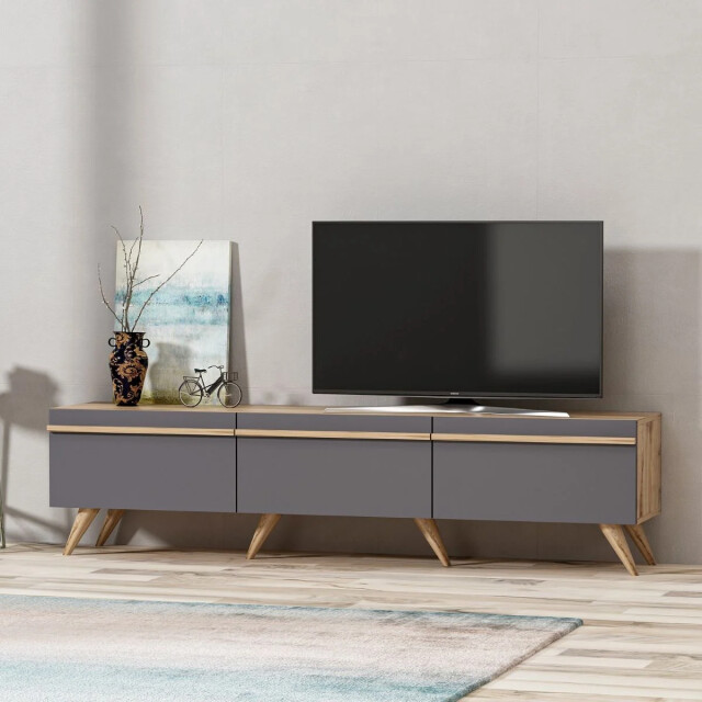 CaliCosy Meubel tv 3 deuren antraciet grijs l180 cm amsterdam 2930401 large