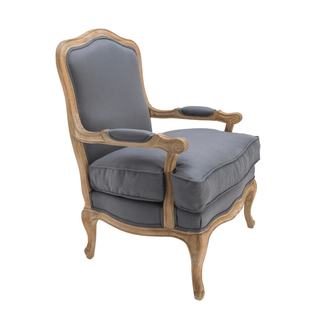 CaliCosy Fauteuil van massief eikenhout en stof l74 cm louis xv 3018354 large