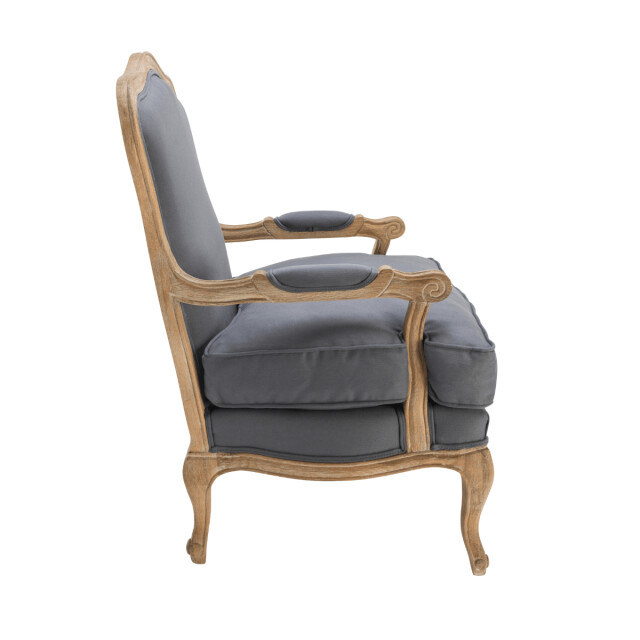 CaliCosy Fauteuil van massief eikenhout en stof l74 cm louis xv 3018354 large