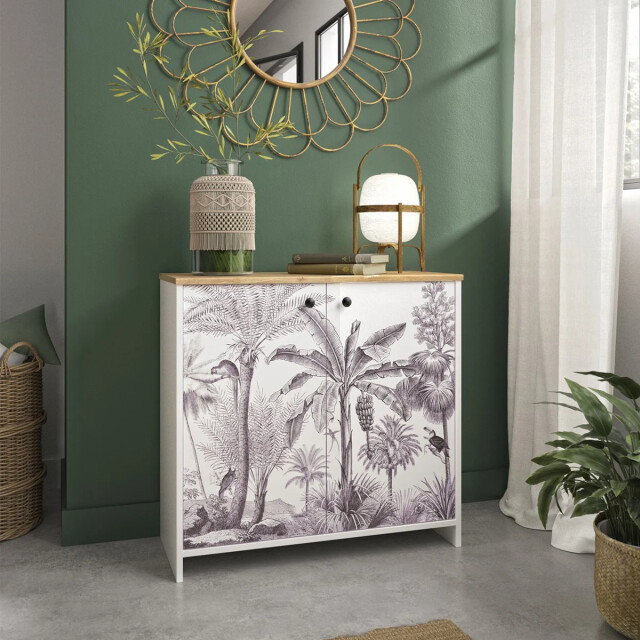 CaliCosy Opslagkast met exotische print en 2 deuren l36 cm 2930321 large