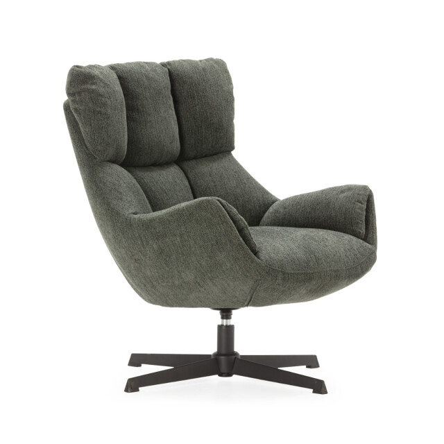 CaliCosy Fauteuil in gewatteerde stof met zwarte metalen poten h89 cm odette 3084070 large