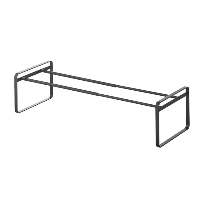 CaliCosy Uitbreidbaar zwart schoenenrek 1 niveau l41 cm 2929441 large
