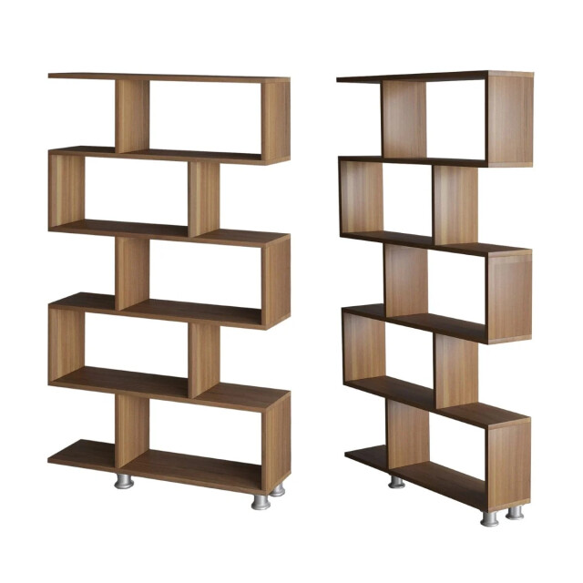 CaliCosy Etagère 5 planken decor walnoot h156 cm nilüfer 2930422 large