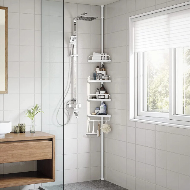 CaliCosy Verstelbare doucheplank met 4 schappen h85/305 cm 2929382 large