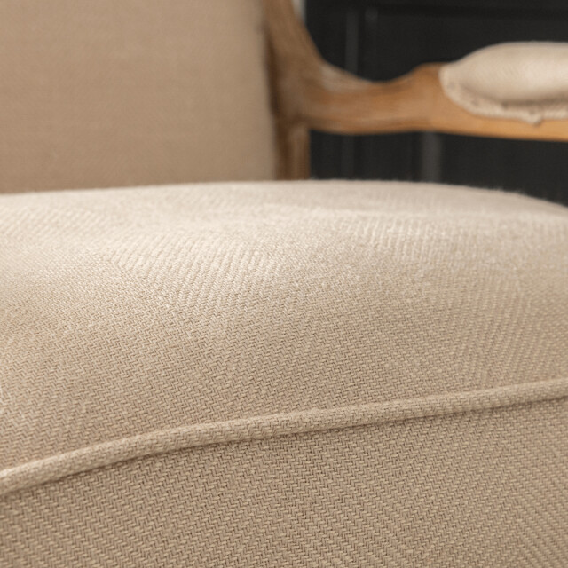 CaliCosy Fauteuil van massief eikenhout en stof l74 cm louis xv 3018355 large