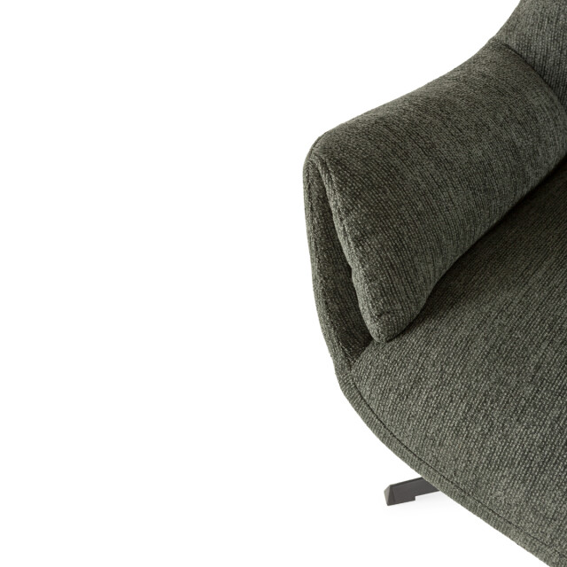CaliCosy Fauteuil in gewatteerde stof met zwarte metalen poten h89 cm odette 3084070 large