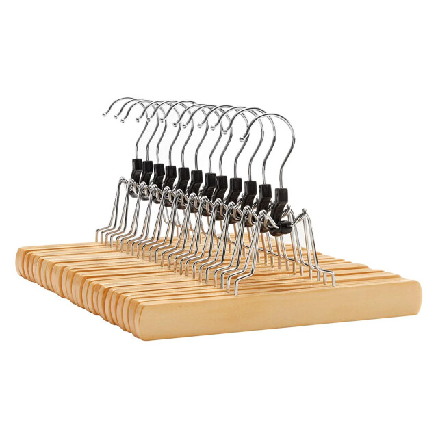CaliCosy Set van 12 antislip hangers met klemmen voor broeken l25 x h17 cm 2929402 large