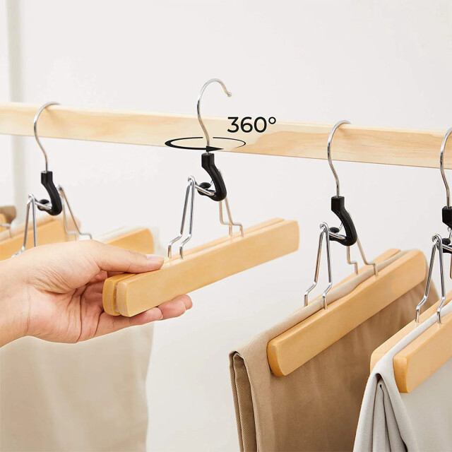 CaliCosy Set van 12 antislip hangers met klemmen voor broeken l25 x h17 cm 2929402 large