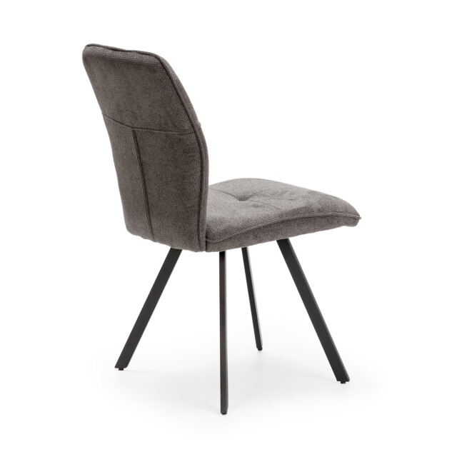 CaliCosy Set van 4 stoelen in stof met zwarte metalen poten l47 cm mery 3078755 large