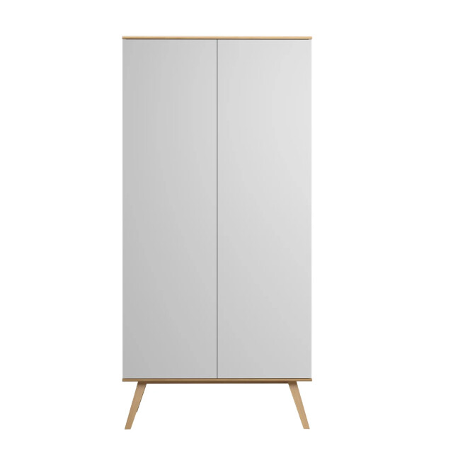 CaliCosy Kast met 2 deuren, kledingstang en 8 planken l100 x h207cm nature 2937587 large