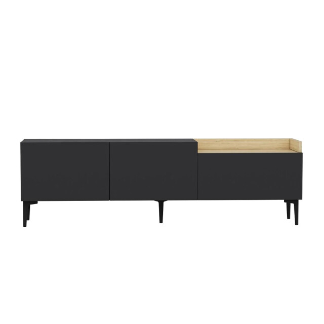 CaliCosy Tv-meubel 3 deuren antraciet grijs l160 cm mia 2930402 large