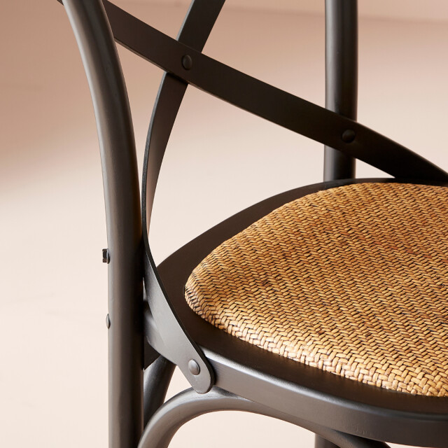 CaliCosy Tellersstoel van massief hout en webbing l50 cm bistrot 3018335 large