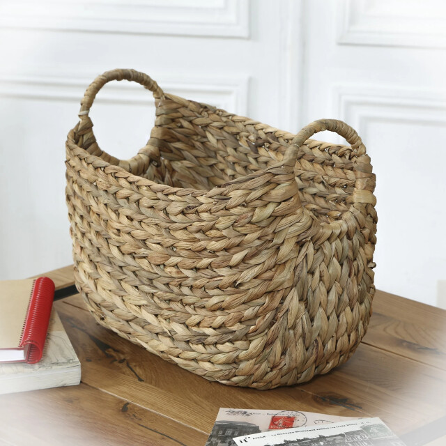 CaliCosy Water hyacint mand met handvaten hoogte 22cm 2929022 large