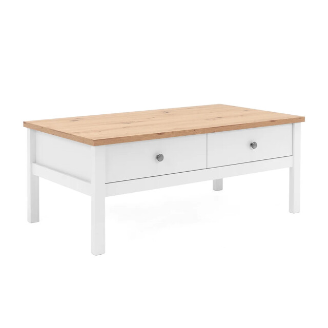 CaliCosy Salontafel 2 laden l100 cm wit decor bergen 2929981 large