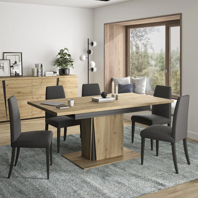 CaliCosy Uitschuifbare eettafel crack 180/225 cm franse fabricage 2930582 large